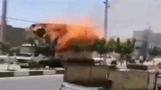 کامیونی که خیابان های قم را به آتش کشید