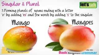 Basic English Grammar 02 -- Singular & plural nouns | English lesson | ESL | Spoken English