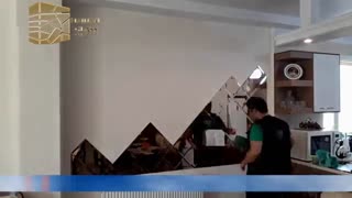 تایل آینه ای طرح آجری اریب