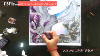 کشیدن نقاشی چهره روی شیشه