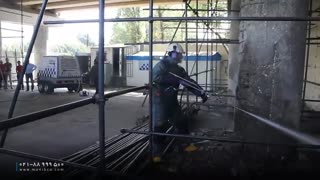 واترجت صنعتی فوق فشار قوی - ترمیم پایه پل های بتنی