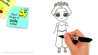 How to Draw Princess Jasmine | Disney Aladdin New
