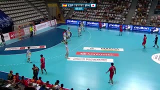 دیدار  تیم های ملی هندبال اسپانیا و ژاپن درقهرمانی جوانان جهان2019