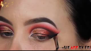 فیلم آموزش  آرایش تخصصی چشم با سایه اکلیلی + سایه شاین