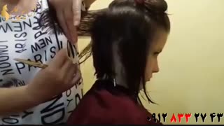 فیلم آموزش کوتاه کردن مو دخترانه + اتو مو