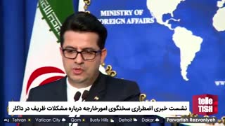 نشست خبری اضطراری سخنگوی امورخارجه درباره مشکلات ظریف در داکار