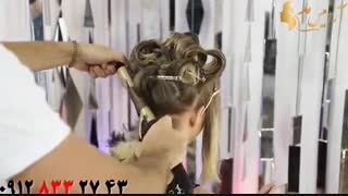 فیلم آموزش شینیون بالای سر+ شینیون شلوغ موی عروس