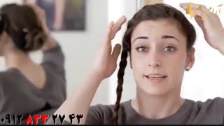 کلیپ آموزش شینیون مو درخانه با بافت مو فرانسوی