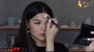 کلیپ آموزش آرایش روزانه صورت مربعی شکل + میکاپ دخترانه