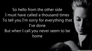 Adele - Hello (Lyrics Video)