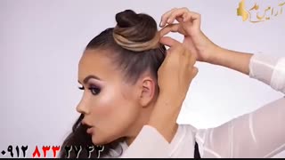 کلیپ شینیون ساده مو با اکستنشن مدل دوناتی