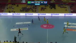 دیدار تیم های ملی هندبال  برزیل و ایسلند در قهرمانی نوجوانان جهان2019