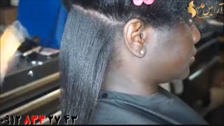 کلیپ صاف کردن مو خشک و مجعد کوتاه +هیرکات مو