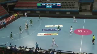 دیدار تیم های ملی هندبال عربستان و اسلوونی در قهرمانی نوجوانان جهان2019