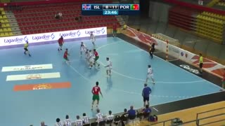 دیدار تیم های ملی هندبال ایسلند و پرتغال در قهرمانی نوجوانان جهان2019