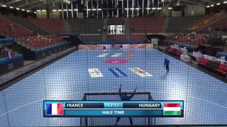 دیدار تیم های ملی هندبال فرانسه و مجارستان در قهرمانی نوجوانان جهان2019