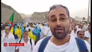 ورود زائران بیت الله الحرام به سرزمین منا