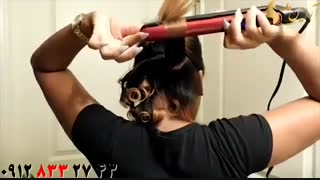 کلیپ آمورش فر کردن مو متوسط + خودآرایی مو حرفه ای