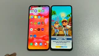 مقایسه موبایل و تست اجرای بازی A70  vs  y9  prime  2019