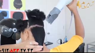 فیلم آموزش رنگ و کراتینه کردن اکستنشن مو + اکستنشن مو مجعد