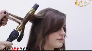 فیلم آموزش حالت دار کردن مو لخت و بلند +  مرتب سازی مو