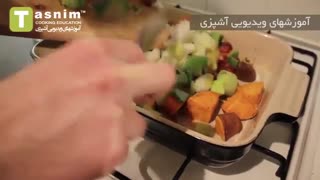 سوپ سیب زمینی شیرین با چوریتسو | فیلم آشپزی