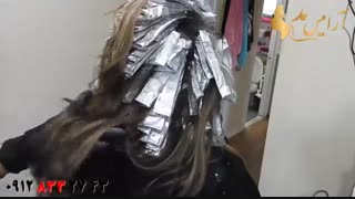 آموزش بالیاژ سوزنی مو با فویل