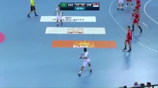 دیدار تیم های ملی هندبال عربستان و صربستان در قهرمانی نوجوانان جهان2019