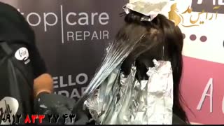 فیلم بالیاژ رنگ مو تیره + آموزش رنگ کردن مو