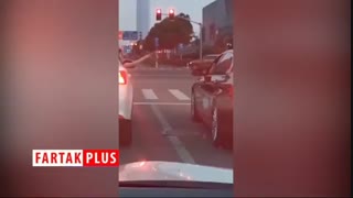 برخورد جالب راننده زن با یک راننده بی فرهنگ!