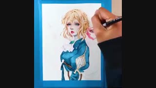 رنگ آمیزی انیمه با آبرنگ