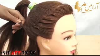 کلیپ شینیون با بافت مو دور سر+ جدید ترین مدل بافت مو