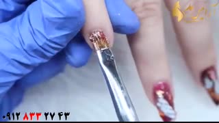 کلیپ آموزش کاشت ناخن ژله ای + دیزاین رومانتیک ناخن
