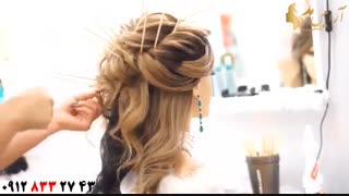 کلیپ آموزش شینیون مو با چوب چینی +  شینیون نیمه باز