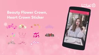 Heart Crown Camera: Heart Sticker - Flower Crown