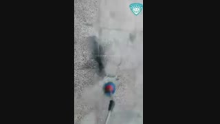 پاک کردن رنگ از روی زمین با کارواش سیار بهار