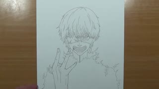 نقاشی حرفه ای از کانکی از انیمه توکیو غول