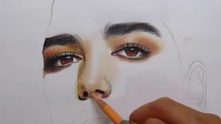 نقاشی مداد رنگی حرفه ای