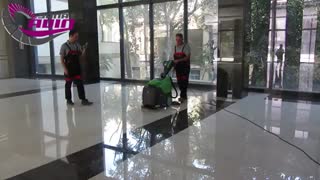 کف شوی نظافت برج و مجتمع های مسکونی | اسکرابر دستی