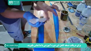 ساخت میز با لامپ ال ای دی و رزین اپوکسی