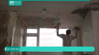 آموزش نصب کاغذ دیواری روی سقف