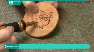 حکاکی روی چرم با هویه