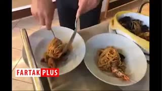 گزارش موبایلی حمید معصومی‌نژاد از گران‌ترین اسپاگتی جهان