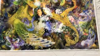 تابلو فرش چاپی طرح مینیاتوری