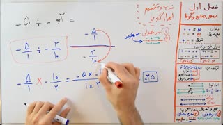 ریاضی 8 - فصل 1 - بخش 5 : ضرب و تقسیم عددهای گویا و سوالات ترکیبی