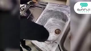 جرم گیری سطوح استیل با جرمگیر استیل #اتوسول خیلی راحته - گنجی پخش