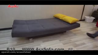 کاناپه مبل تختخواب شو (تخت شو) یک نفره با نشیمن دو نفره مدل B10آرا سوفا