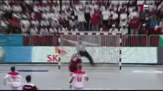 دیدار تیم های ملی هندبال بحرین و قطر در انتخابی المپیک 2020