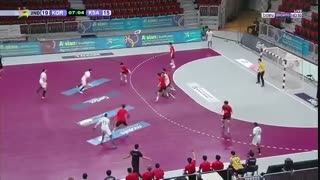 دیدار تیم های ملی هندبال کره وعربستان در انتخابی المپیک 2020