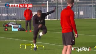 تمرینات پاری سن ژرمن قبل از دیدار با مارسی